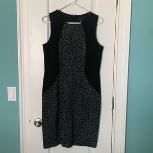 Black and grey leopard print dress